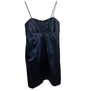 Alfred‎ Angelo Women's Plus Size 20 Navy Blue Spaghetti Strap Dress